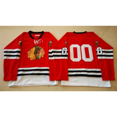 Mitchell And Ness 1960-61 Chicago Blackhawks #00 Clark Griswold Red Stitched NHL Jersey Men's